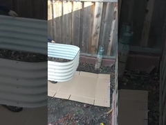 Bộ giường vườn bằng kim loại hình bầu dục