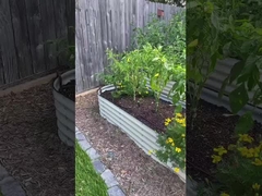 Vòng Galvanized Planter Garden Box ngoài trời